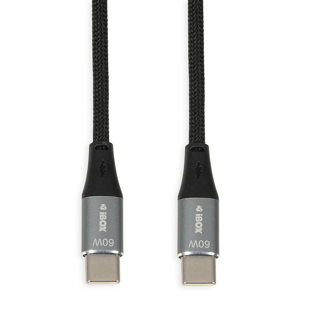 iBox USB 2.0 USB-C male - USB-C 60W 1m (IKUTC1B) - Image 2