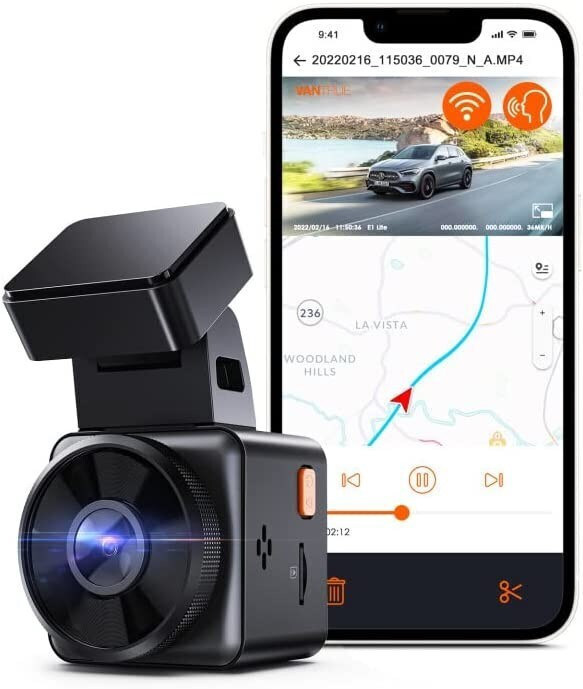 Vantrue E1 Lite Κάμερα DVR Αυτοκινήτου για Παρμπρίζ με Αυτοκόλλητο - Image 2