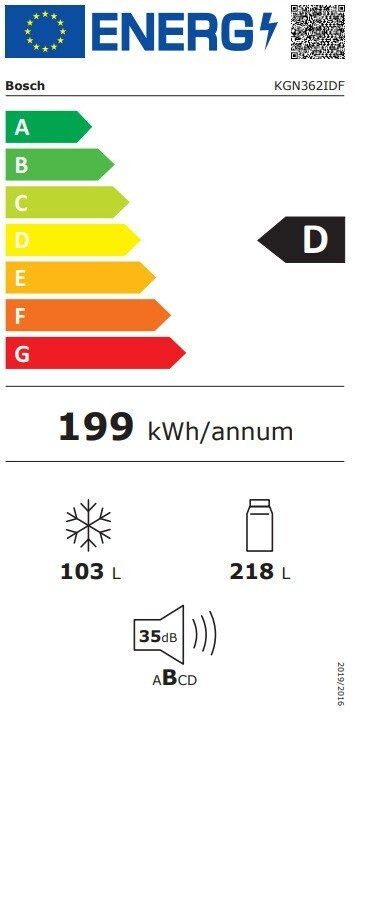 Bosch Ψυγειοκαταψύκτης 321lt Total NoFrost Inox KGN362IDF - Image 9