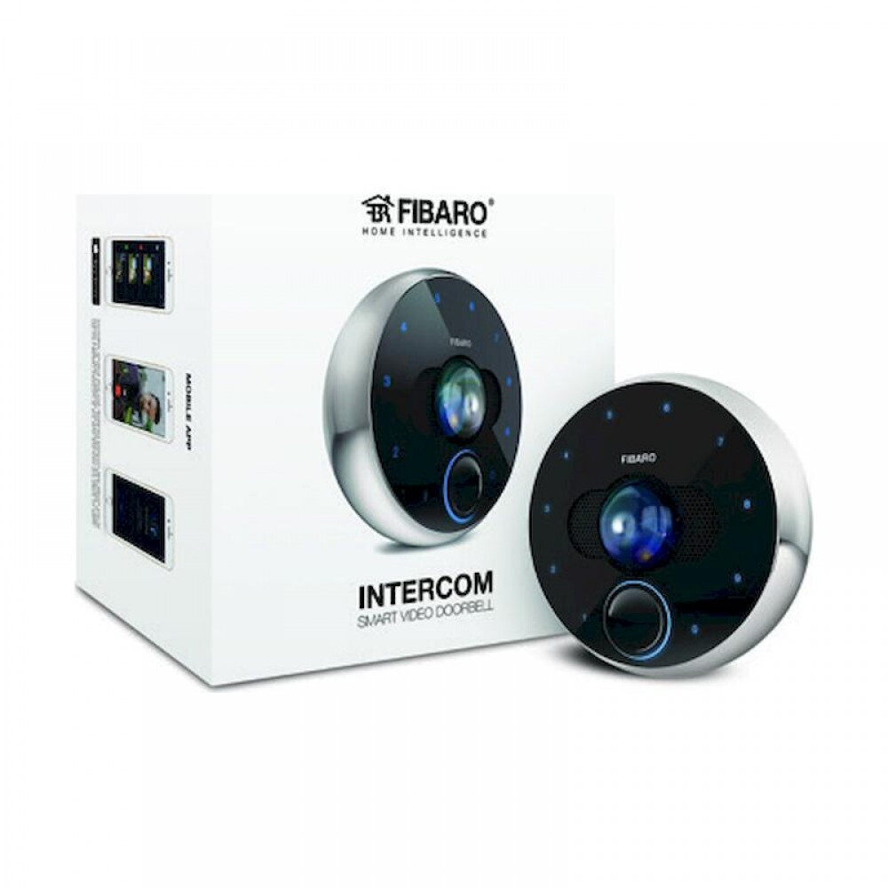 Fibaro Ασύρματο Κουδούνι Πόρτας Wi-Fi Μαύρο