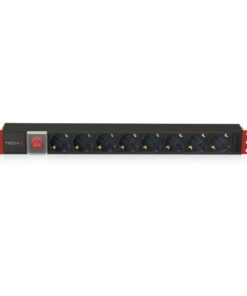 Techly I-CASE Πολύπριζο Rack 8xAC 1U STRIP-81UD