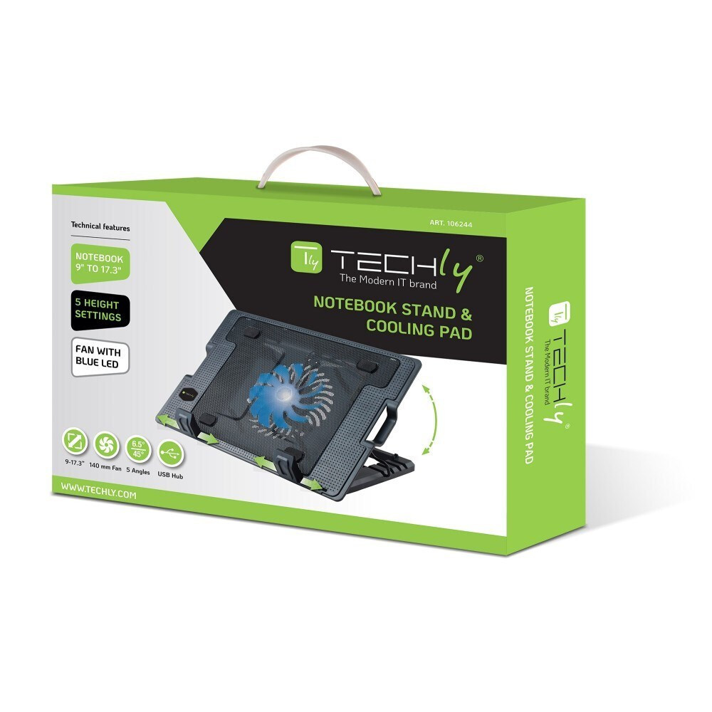 Techly Cooling Pad με 1 Ανεμιστήρα και Φωτισμό (ICOOL-CP12TY) - Image 9