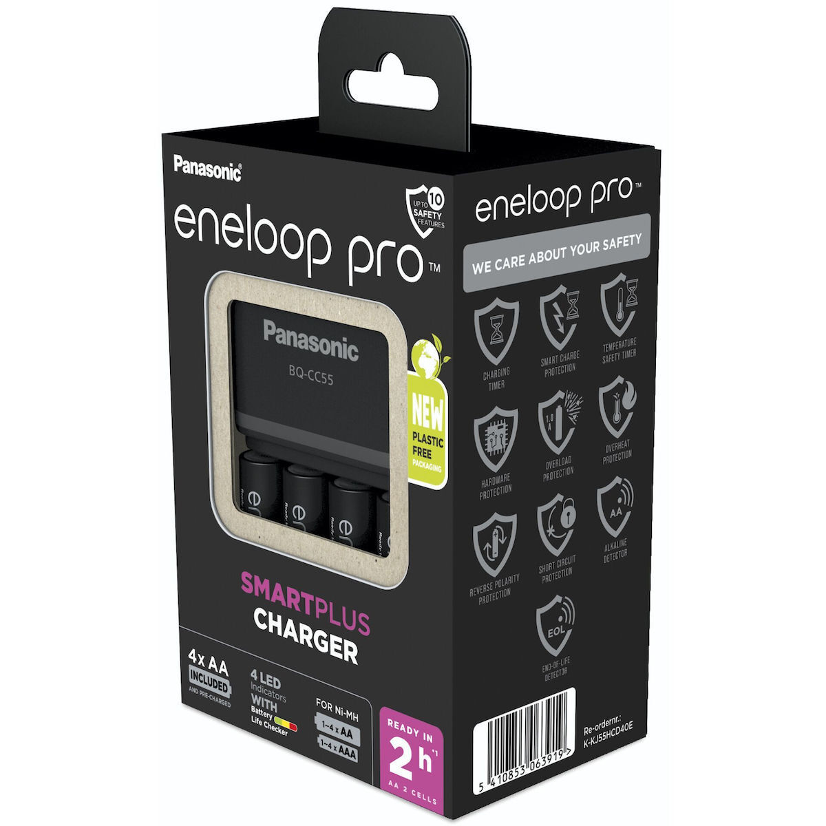 Panasonic Eneloop Pro Smart & Quick BQ-CC55 Φορτιστής 4 Μπαταριών Ni-MH Μεγέθους AA/AAA Σετ με 4x AA 2500mAh - Image 4