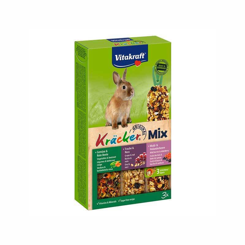Vitakraft Λιχουδιά για Κουνέλι με Λαχανικά kracker Triο-Mix 3τμχ - Image 2