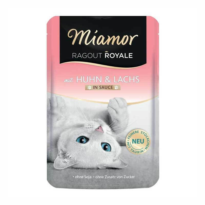 Miamor Ragout Royale Υγρή Τροφή για Ενήλικες Γάτες σε Φακελάκι με Κοτόπουλο και Σολομό χωρίς Γλουτένη 100gr 34-010
