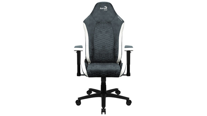 Aerocool Crown AeroSuede Υφασμάτινη Καρέκλα Gaming με Ρυθμιζόμενα Μπράτσα Steel Blue