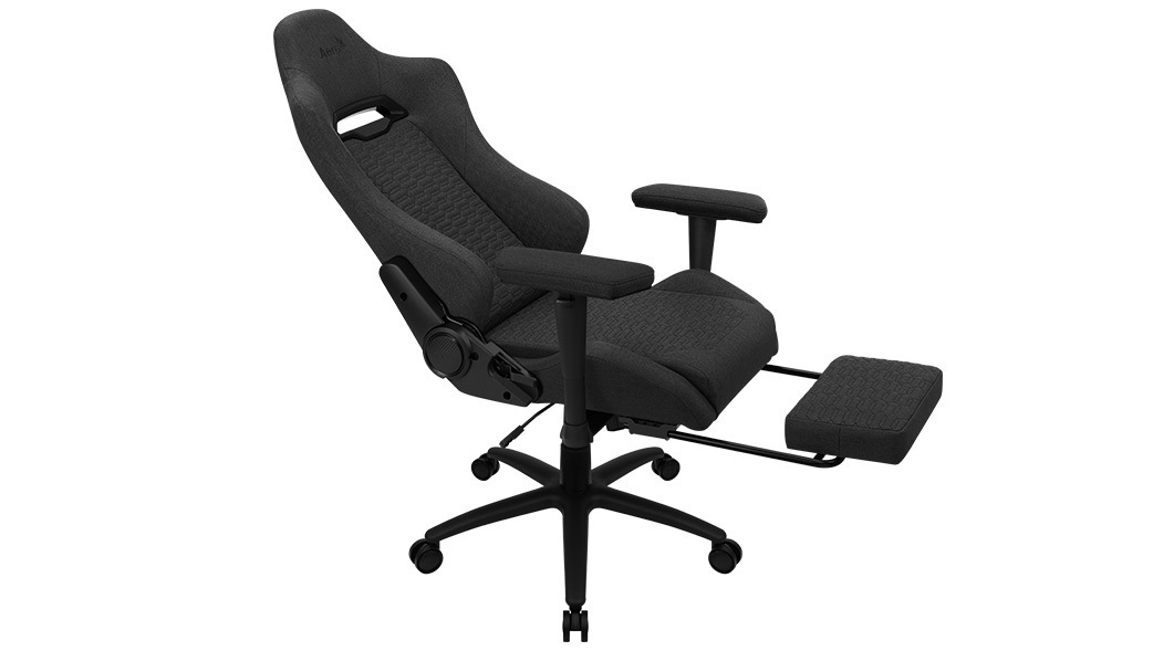 Aerocool Royal AeroWeave Υφασμάτινη Καρέκλα Gaming με Ρυθμιζόμενα Μπράτσα και Υποπόδιο Ash Black - Image 2