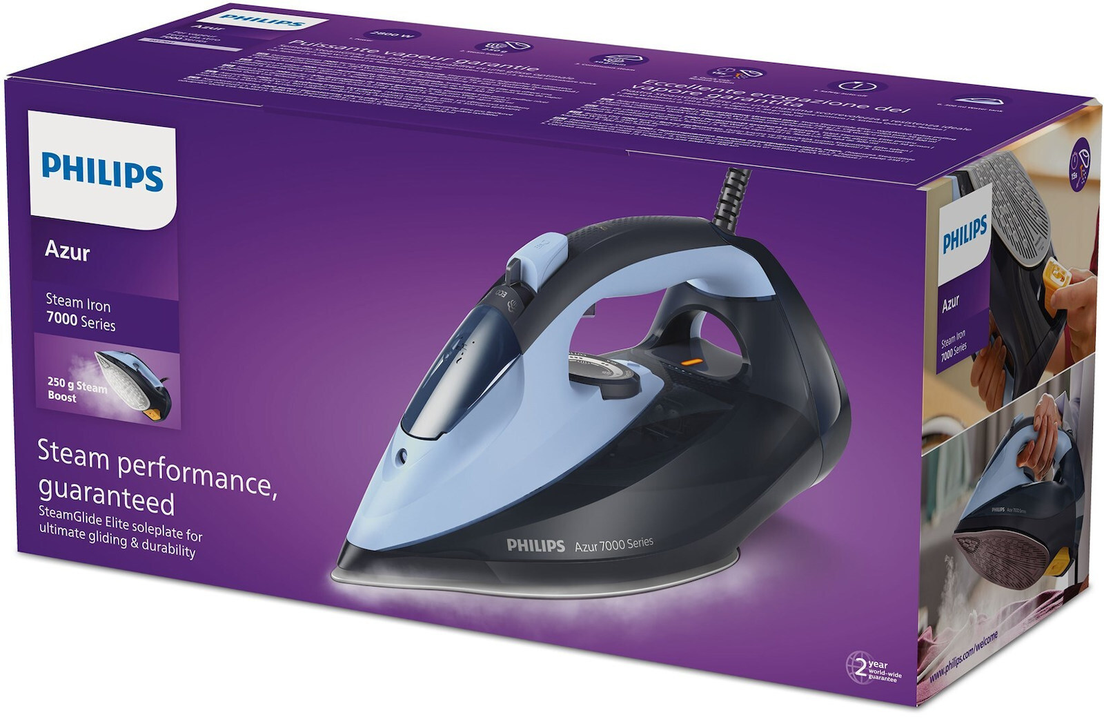 Philips DST7041/20 2800W με Συνεχόμενη Παροχή Ατμού 50gr/min Light/Dark Blue - Image 3