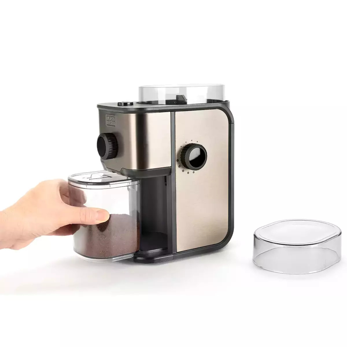 Black & Decker Ηλεκτρικός Μύλος Καφέ 150W με Χωρητικότητα 200gr Ασημί - Image 5