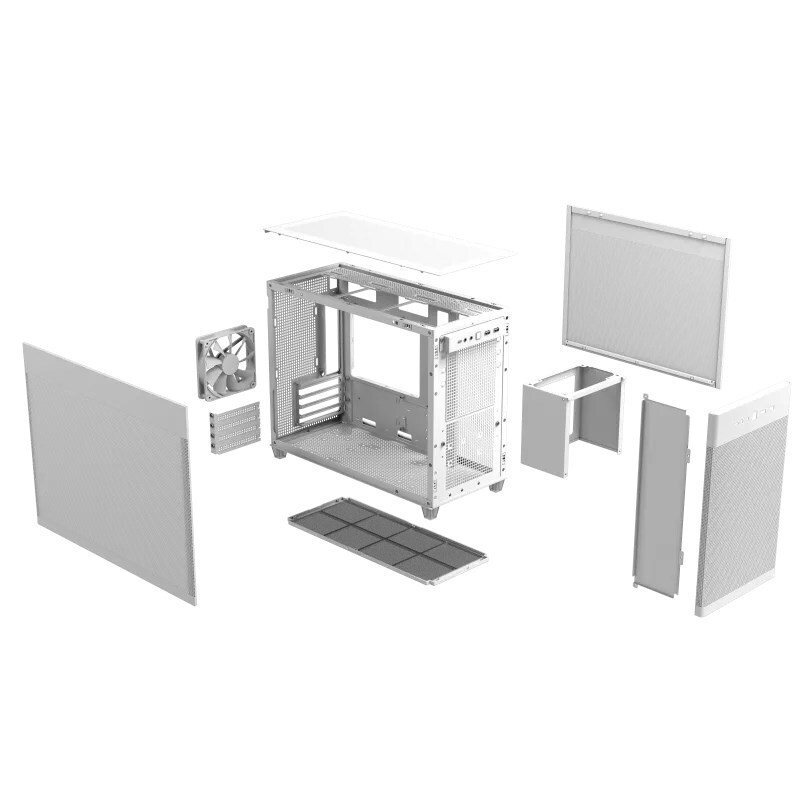 Asus Prime AP201 TG Gaming Micro Tower Κουτί Υπολογιστή με Πλαϊνό Παράθυρο White - Image 7
