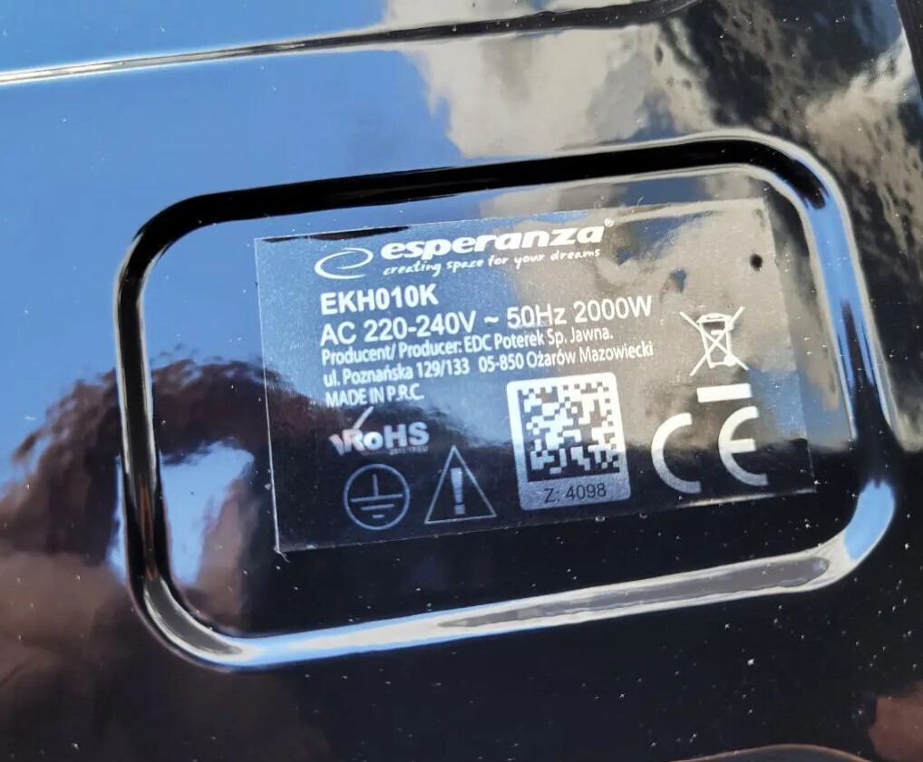 Esperanza Επιτραπέζια Εστία Εμαγιέ Διπλή Μαύρη - Image 3