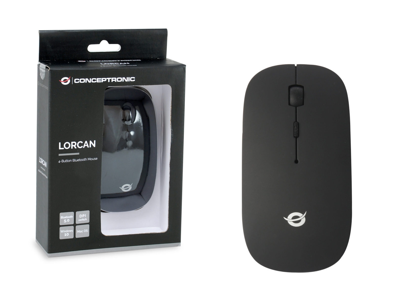 Conceptronic Lorcan Ασύρματο Bluetooth Ποντίκι Μαύρο - Image 4