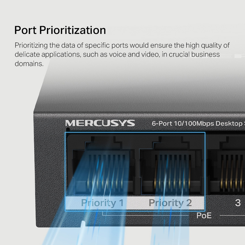 Mercusys MS106LP v1 Unmanaged L2 PoE+ - Image 6