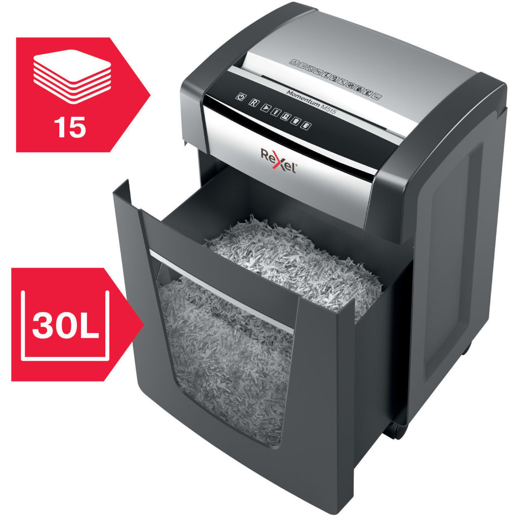 Rexel Καταστροφέας Εγγράφων Momentum Micro Cut 15 Φύλλων με Κάδο 30lt - Image 5