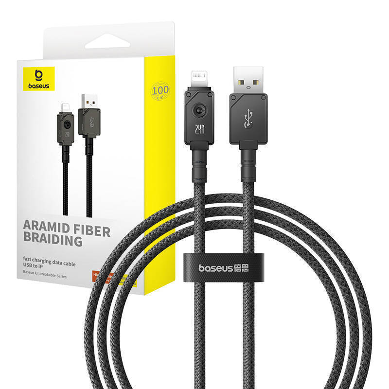 Baseus Aramid Braided USB-A to Lightning Cable Μαύρο 1m (P10355802111-00)