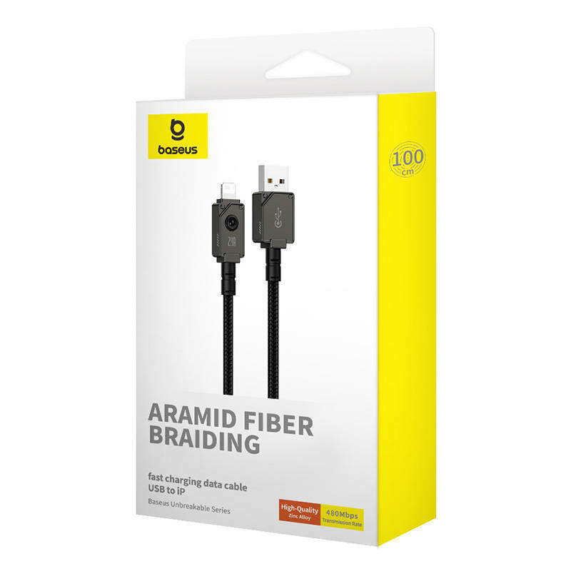 Baseus Aramid Braided USB-A to Lightning Cable Μαύρο 1m (P10355802111-00) - Image 6