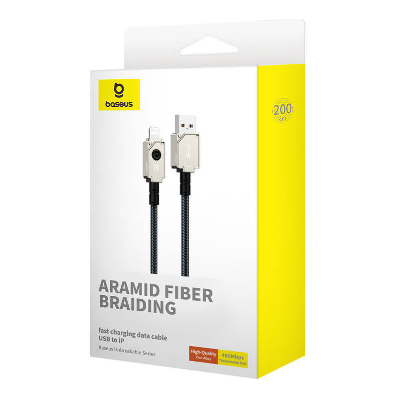 Baseus Braided USB 2.0 to micro USB Cable Λευκό 2m (P10355802221-01) - Image 7
