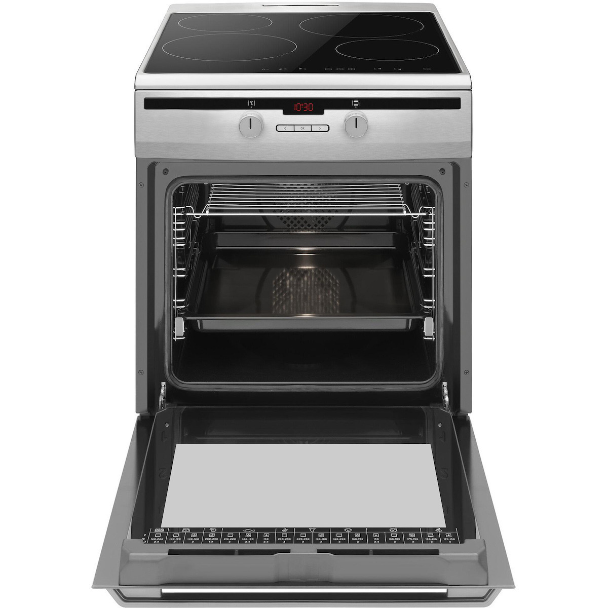 Amica Ελεύθερη με Επαγωγικές Εστίες Inox 6118IE2.376HTADP - Image 2