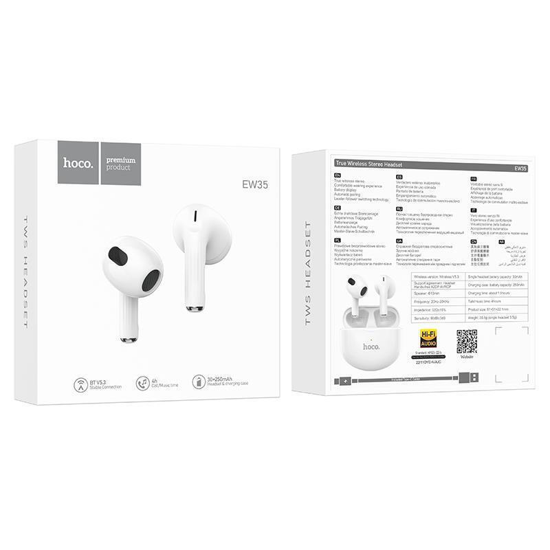 Hoco EW35 Earbud Λευκά - Image 3