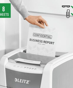 Leitz Καταστροφέας Εγγράφων IQ Cross Cut 8 Φύλλων με Κάδο 34lt