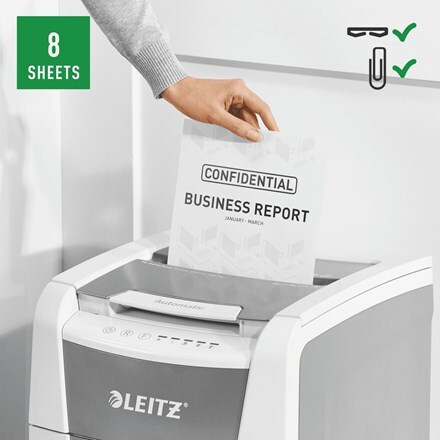 Leitz Καταστροφέας Εγγράφων IQ Cross Cut 8 Φύλλων με Κάδο 34lt