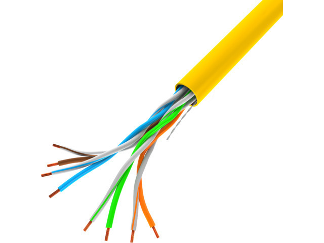 Lanberg U/UTP Cat.5e Καλώδιο Δικτύου Ethernet χωρίς ακροδέκτες 305m Κίτρινο (LCU5-10CC-0305-Y) - Image 2
