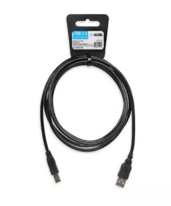 Alternative view of iBox USB 2.0 Cable USB-A male - USB-B male Μαύρο 1.8m (IKU2D18)