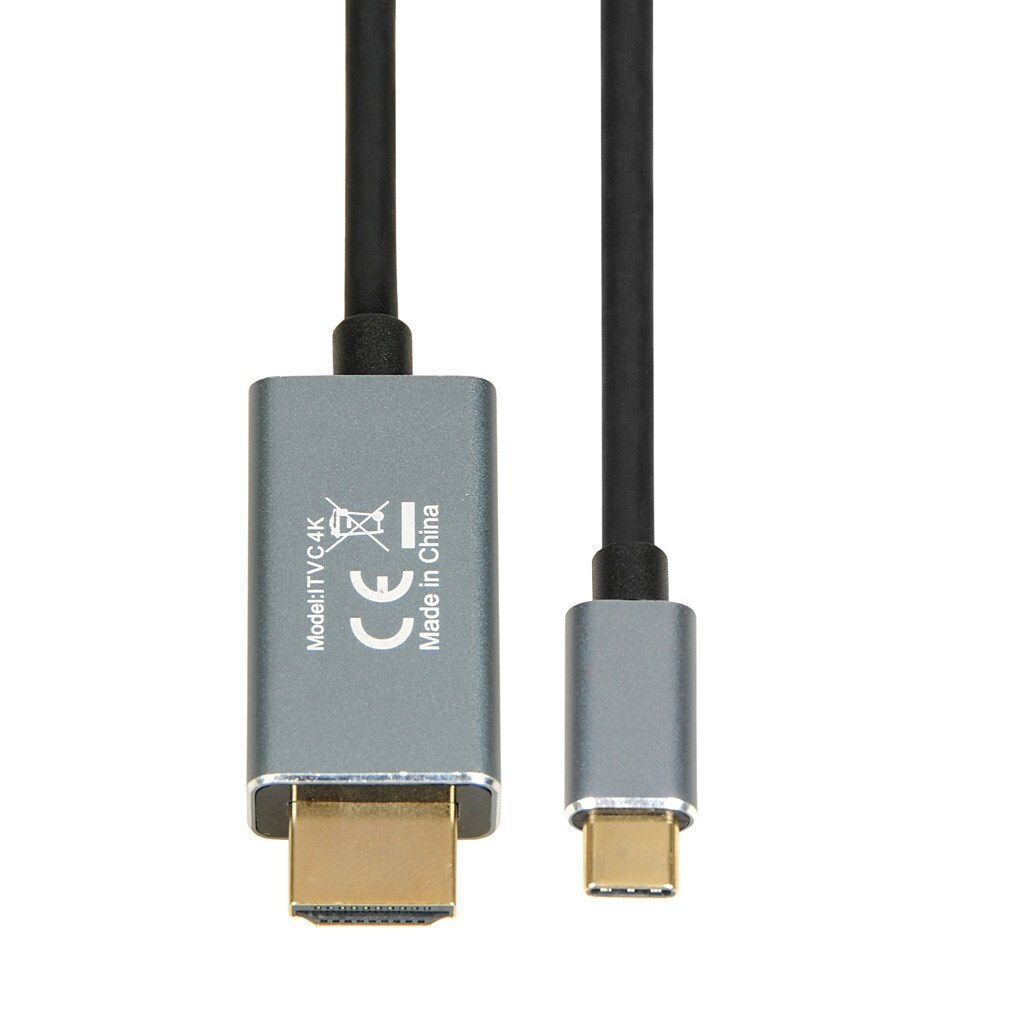 iBox HDMI 2.0 HDMI male - USB-C male 1.8m Μαύρο (ITVC4K)