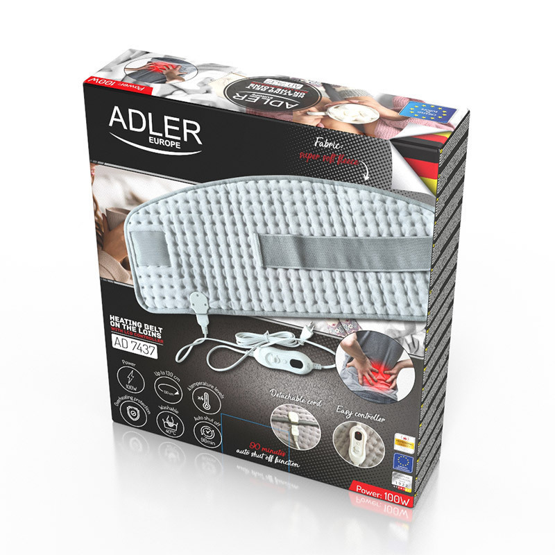 Adler Ζώνη Μασάζ για τη Μέση με Λειτουργία Θέρμανσης Γκρι AD 7437 - Image 9