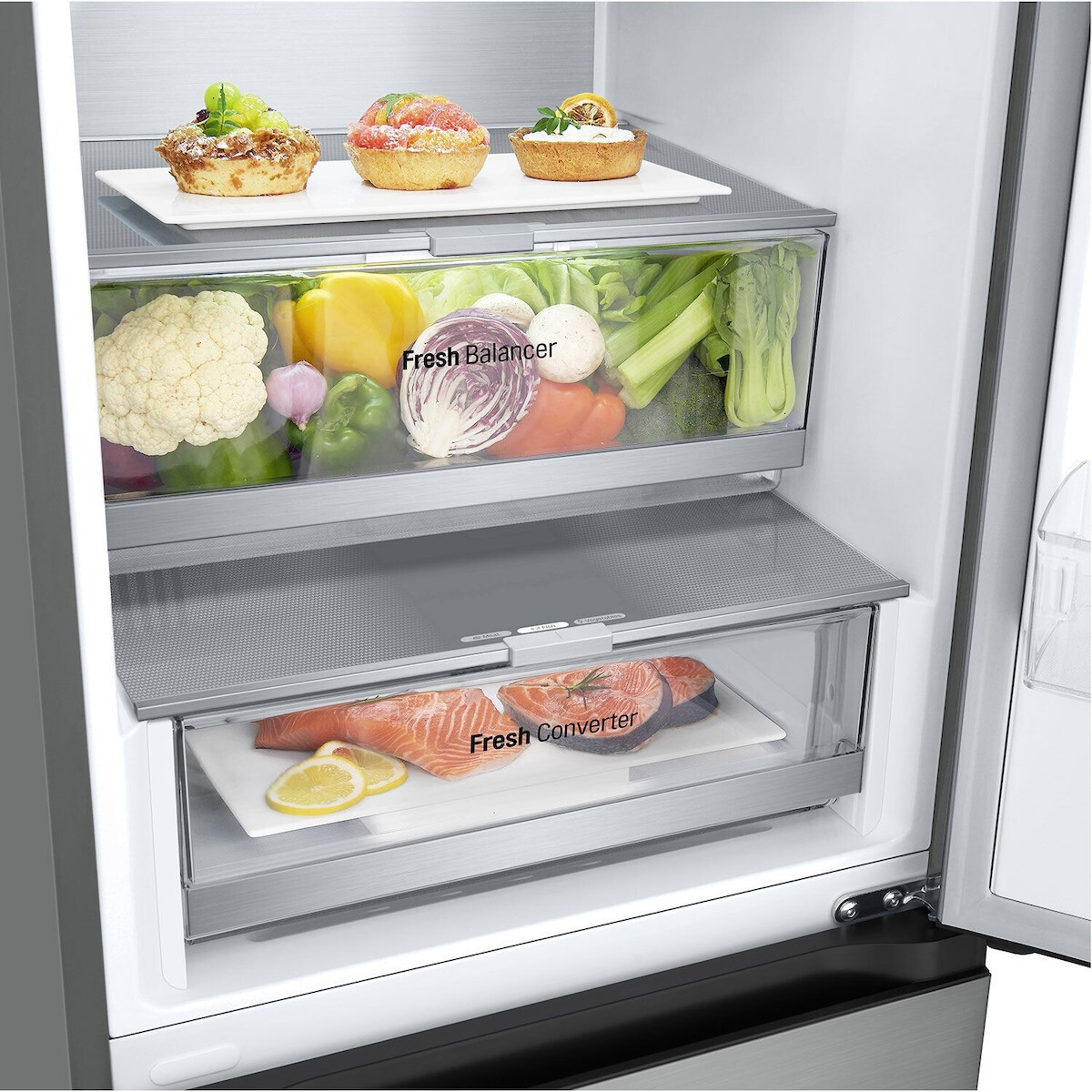 LG Ψυγειοκαταψύκτης 387lt Total NoFrost Inox GBV7280DPY - Image 4