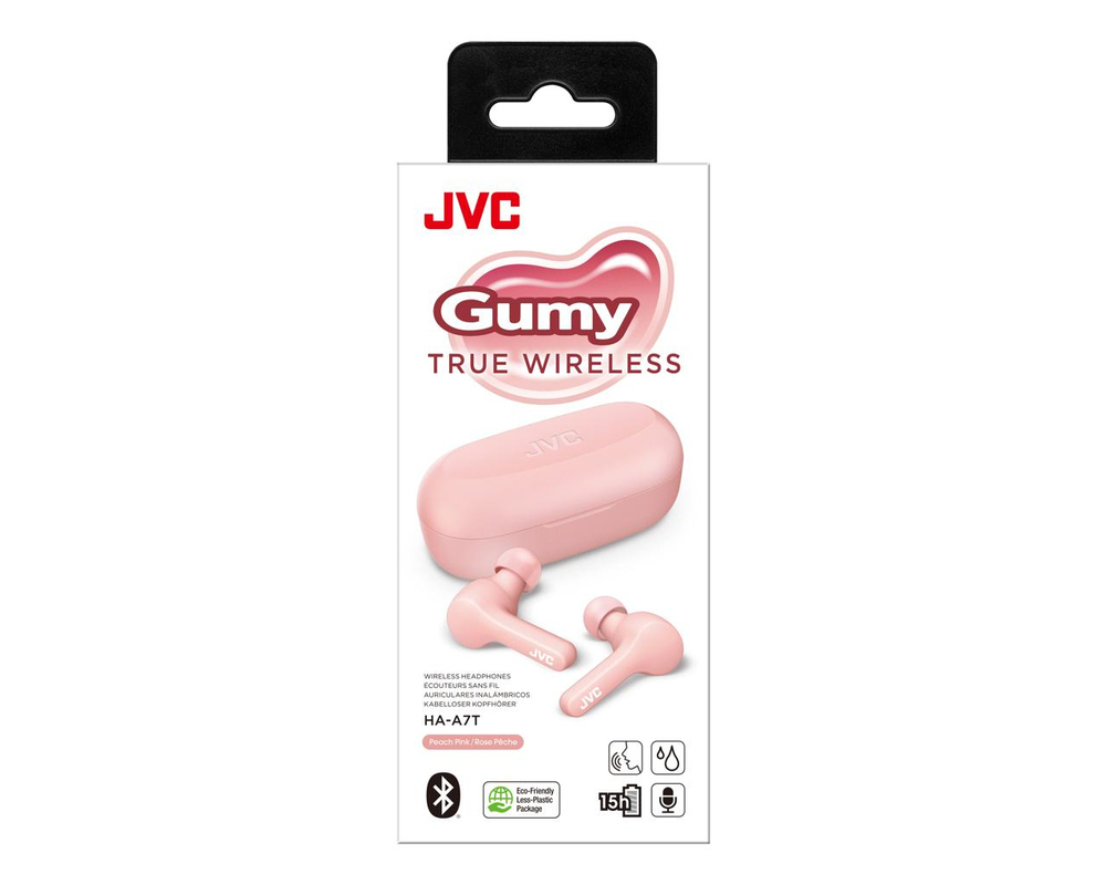 JVC HA-A7T In-ear Bluetooth Handsfree Ακουστικά με Αντοχή στον Ιδρώτα και Θήκη Φόρτισης Ροζ - Image 7