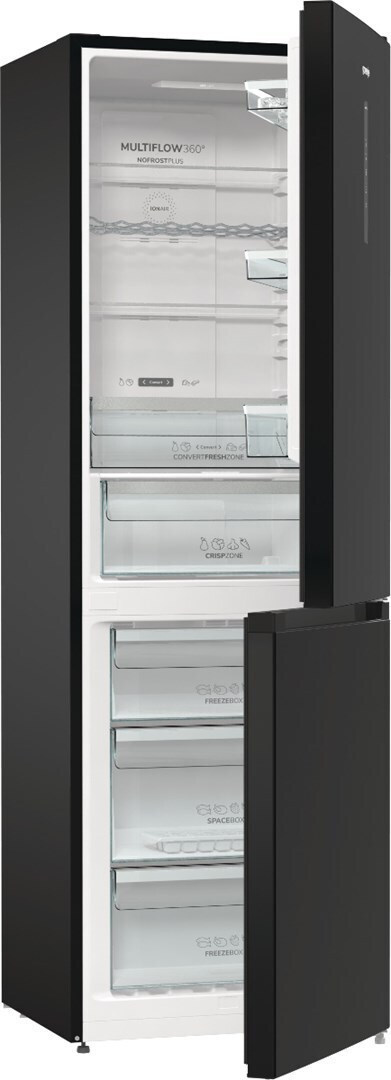 Gorenje Ψυγειοκαταψύκτης 300lt NoFrost Μαύρος NRK6192ABK4