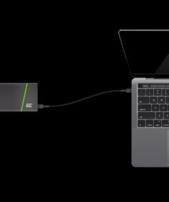 Alternative view of Green Cell PowerStream Braided USB 2.0 Cable USB-C male - USB-C 60W Μαύρο 0.3m KABGC25