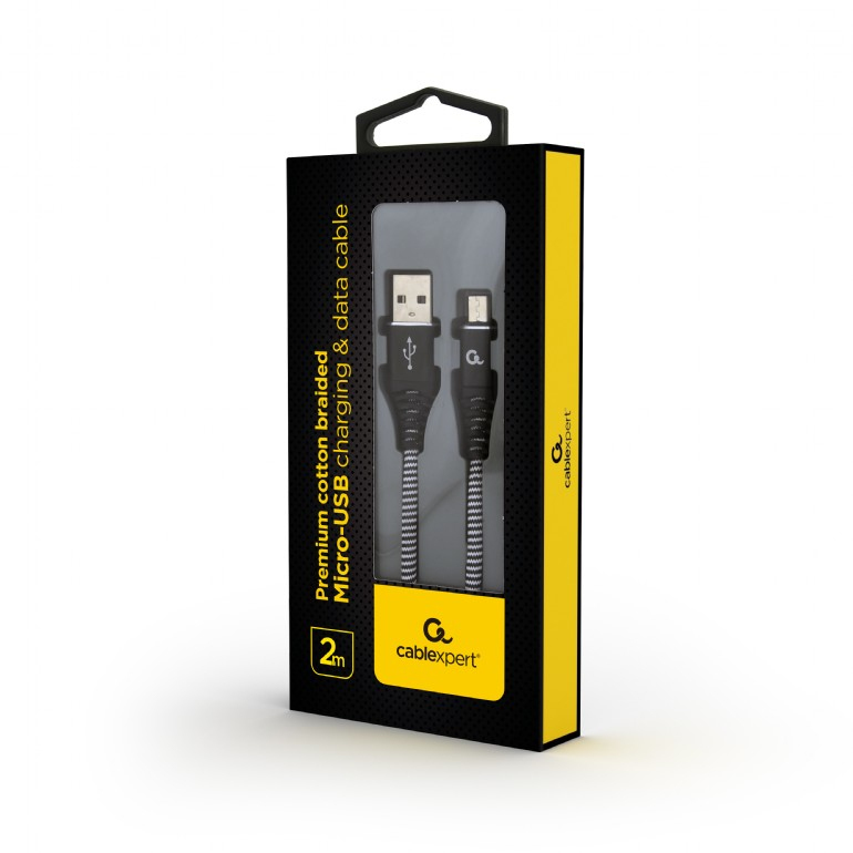 Gembird Regular USB 2.0 to micro USB Cable Μαύρο 2m (CC-USB2B-AMMBM-2M-BW) - Image 2
