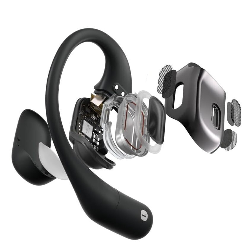 Aftershokz Openfit Open Ear Bluetooth Handsfree Ακουστικά με Αντοχή στον Ιδρώτα και Θήκη Φόρτισης Μαύρα - Image 4