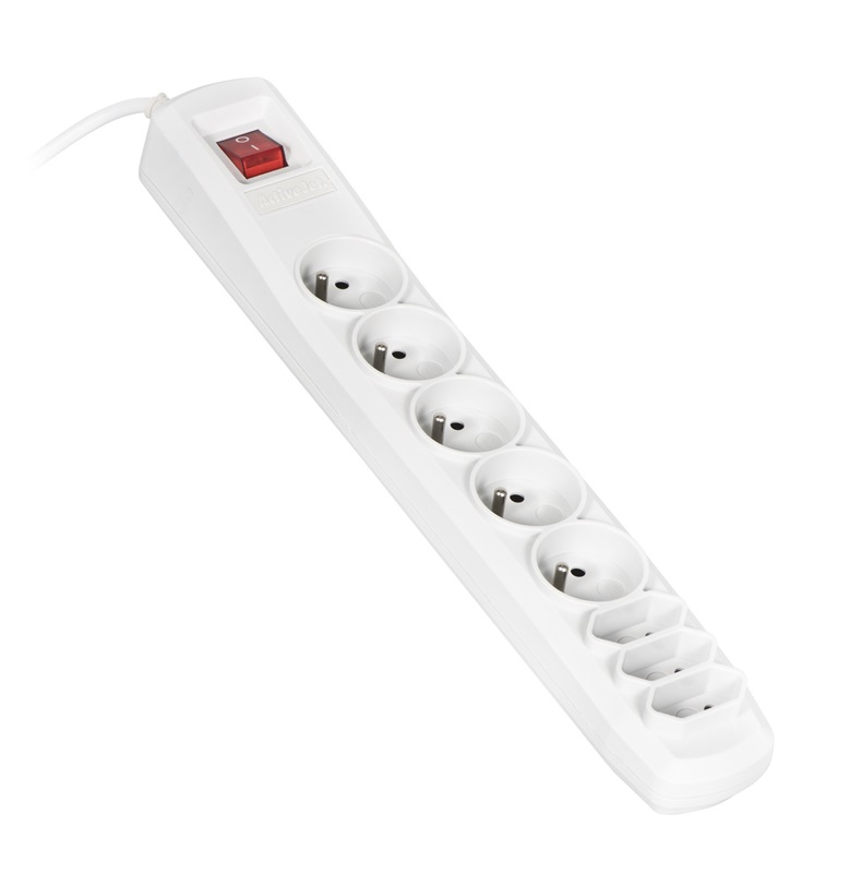 Active Jet APN-8G/3M-GR Πολύπριζο Ασφαλείας 5 Θέσεων με Διακόπτη και Καλώδιο 3m - Image 2