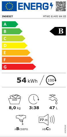 Indesit 8kg με Smart Λειτουργίες MTWE 81495 WK EE - Image 12