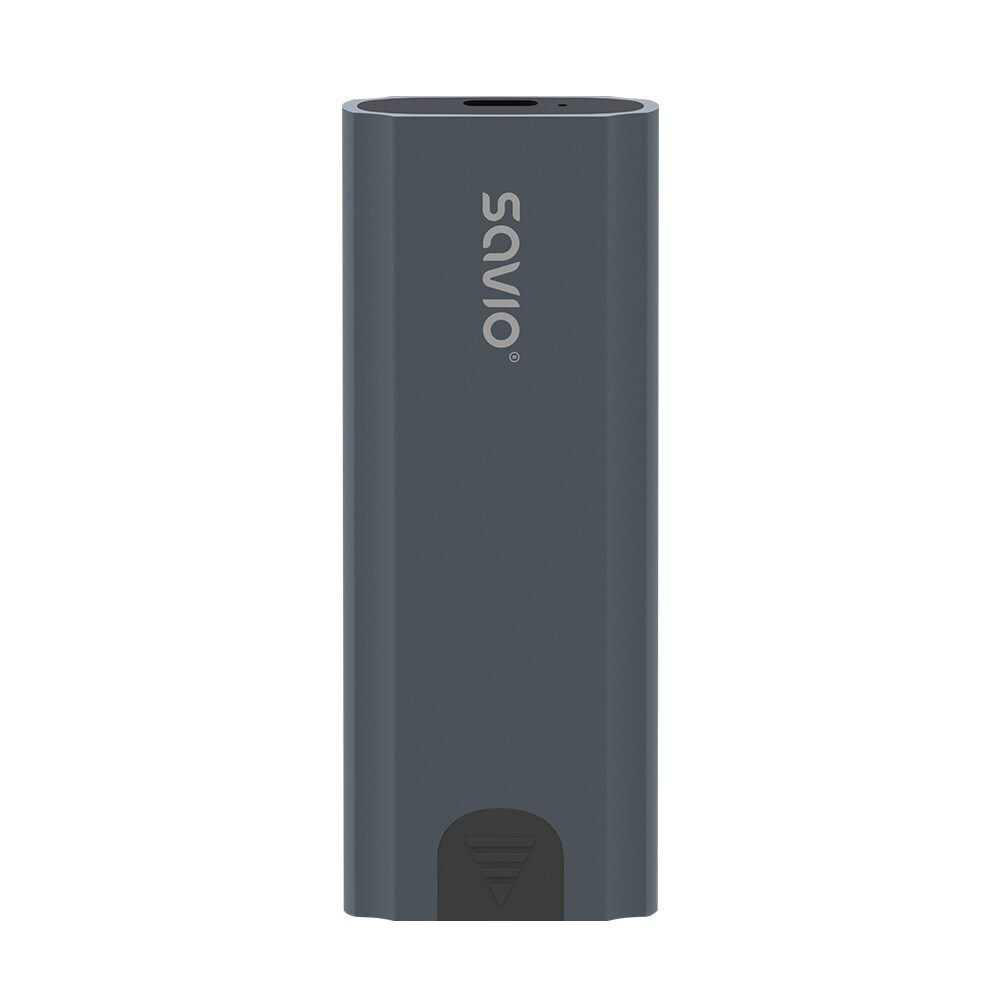 Savio Θήκη για Σκληρό Δίσκο M.2 SATA III NVME με σύνδεση Type-C σε Γκρι χρώμα