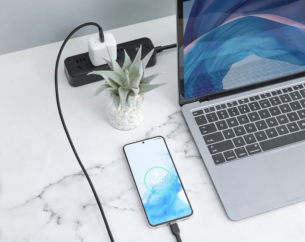 Aukey USB 2.0 USB-C male - USB-C 60W 1.8m (AKAUKKUCBNCC2BL) - Image 5