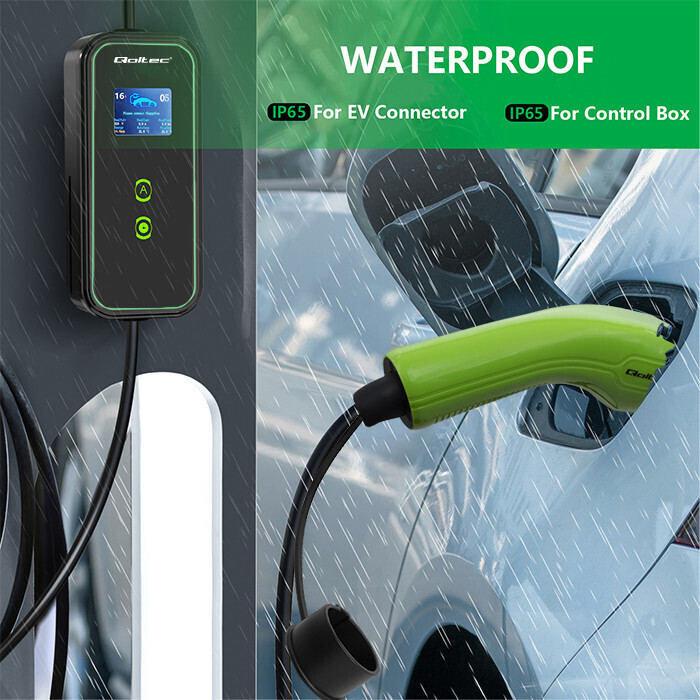 Qoltec Φορητός Μονοφασικός Σταθμός Φόρτισης 3.5kW με Ενσωματωμένο Καλώδιο Type 2 (52470) - Image 6