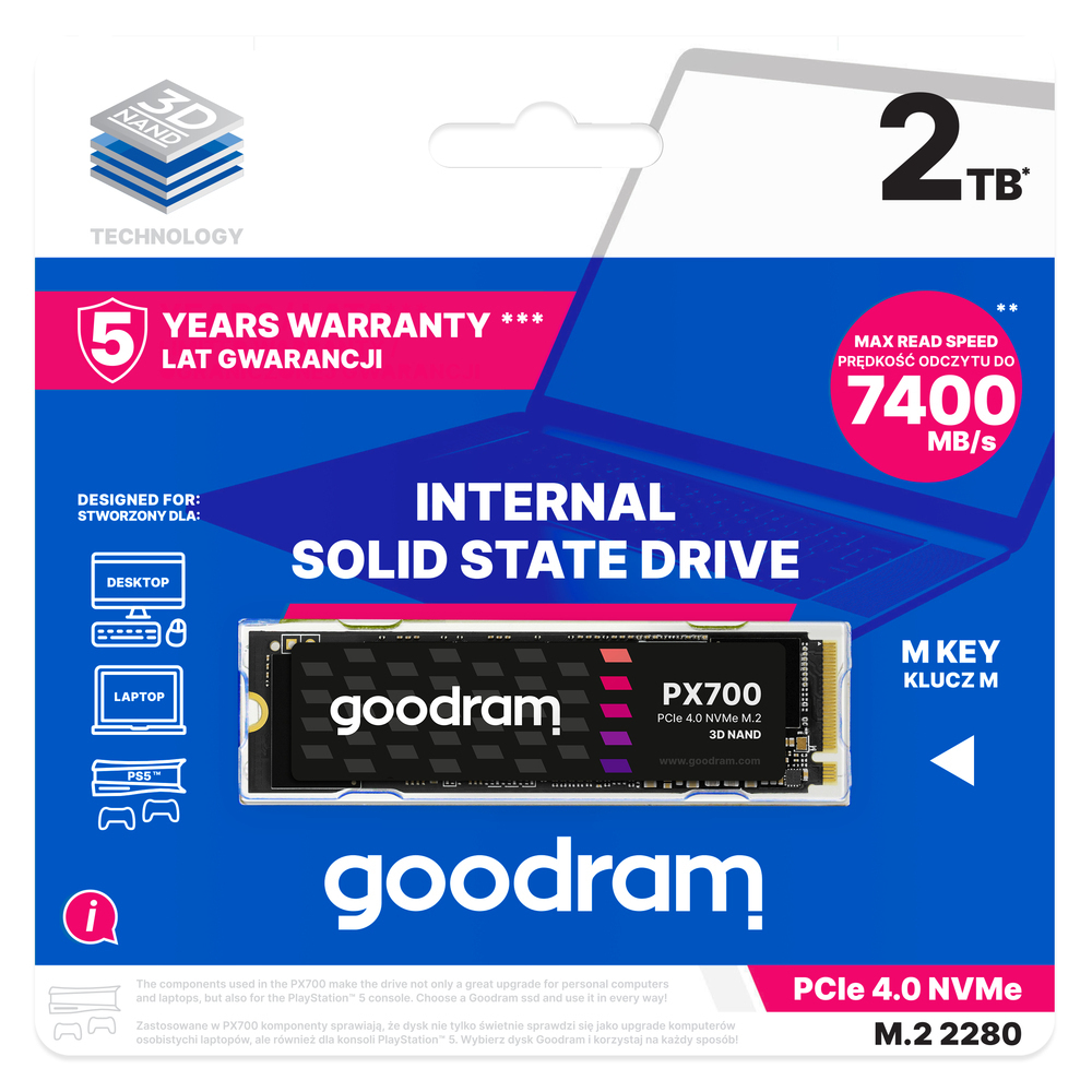 GoodRAM PX700 SSD 2TB M.2 NVMe PCI Express 4.0 SSDPR-PX700-02T-80 - Image 2