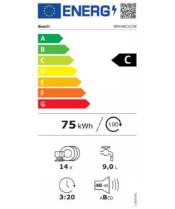 Alternative view of Bosch Πλήρως Εντοιχιζόμενο για 14 Σερβίτσια Π59.8xY81.5εκ. SMV4ECX23E