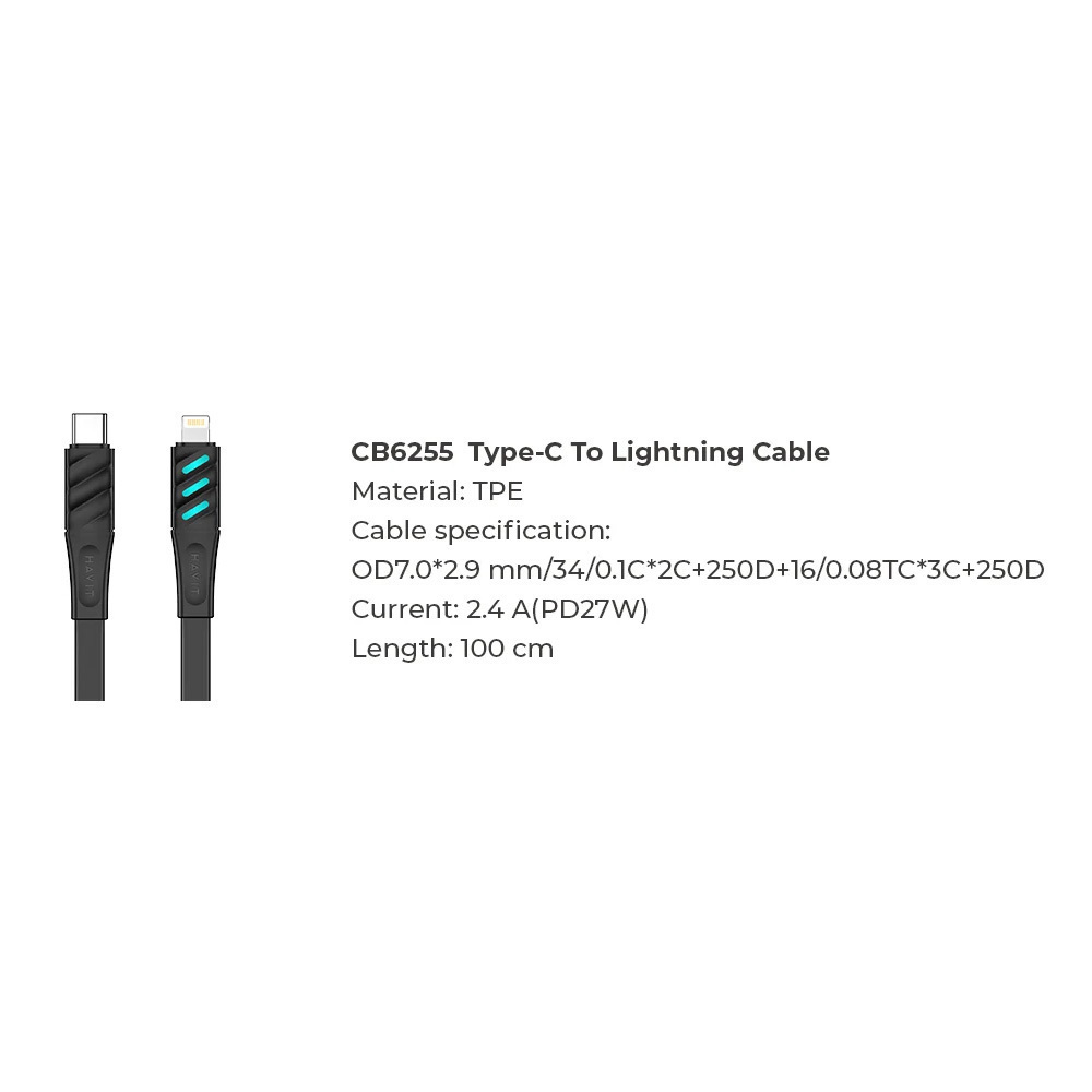 Havit USB-C to Lightning 1m (CB6255) - Image 4