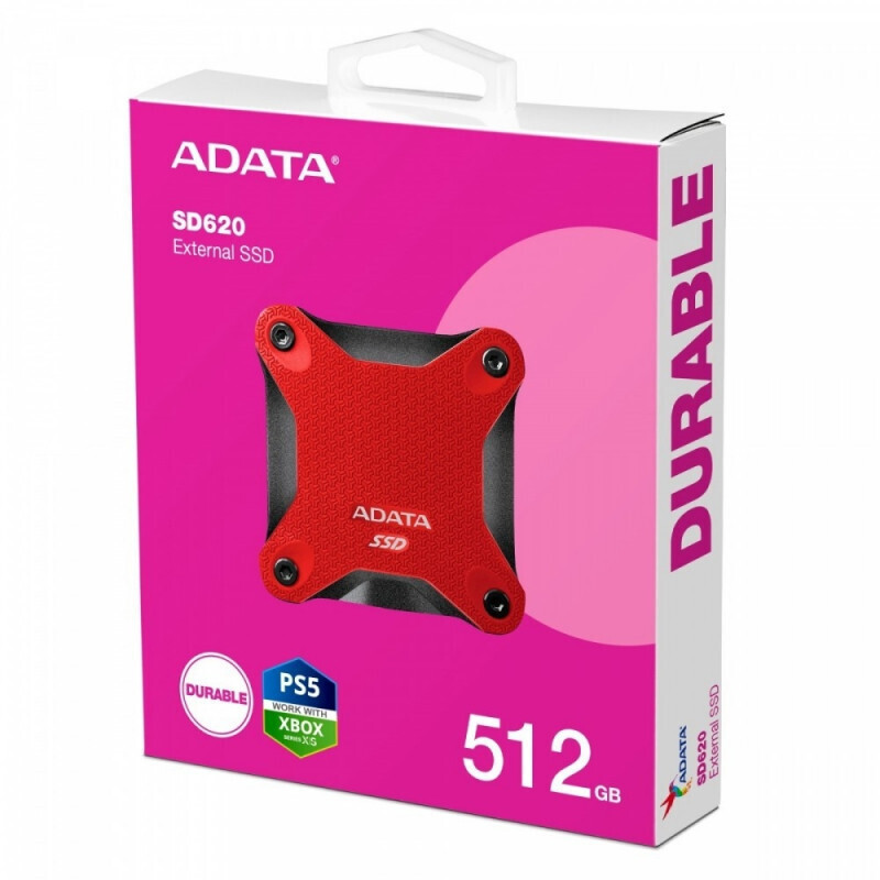 Adata SD620 USB 3.2 Εξωτερικός SSD 512GB 2.5" Κόκκινο - Image 2