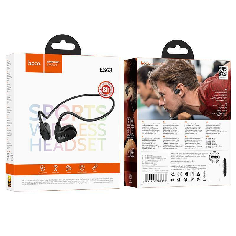 Hoco ES63 Open Ear Μαύρα - Image 2