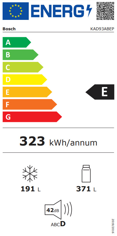 Bosch Ντουλάπα 562lt Total NoFrost KAD93AEP - Image 2