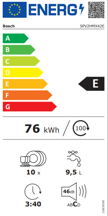 Bosch Πλήρως Εντοιχιζόμενο Πλυντήριο Πιάτων με Wi-Fi για 10 Σερβίτσια Π44.8xY81.5εκ. SPV2HMX42E - Image 3