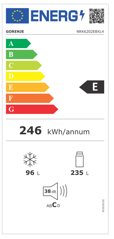 Gorenje Ψυγειοκαταψύκτης 331lt NoFrost Υ200xΠ60xΒ59.2εκ. Μαύρος NRK6202EBXL4 - Image 18