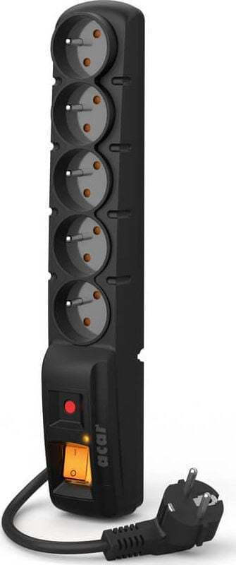 Acar F5 Pro Πολύπριζο 5 Θέσεων με Καλώδιο 1.5m
