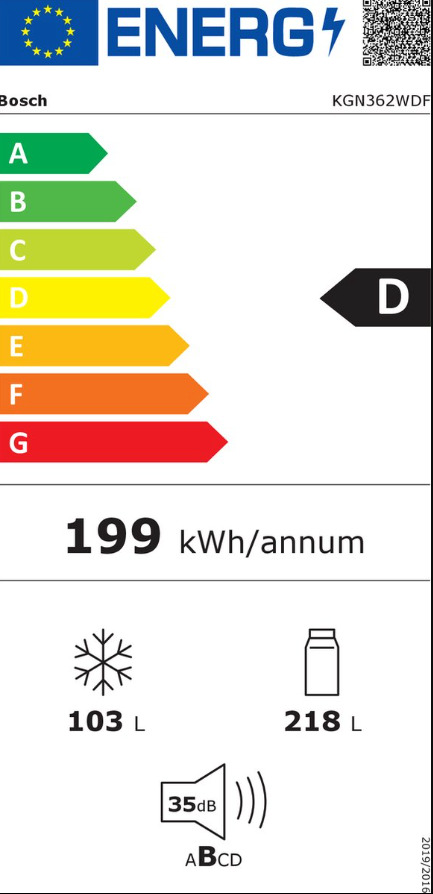 Bosch Ψυγειοκαταψύκτης 321lt Total NoFrost Λευκός KGN362WDF - Image 3